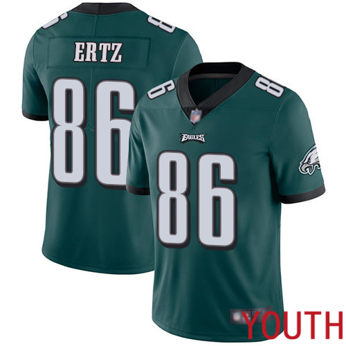 Youth Philadelphia Eagles 86 Zach Ertz Midnight Green Team Color Vapor Untouchable NFL Jersey Limited Player